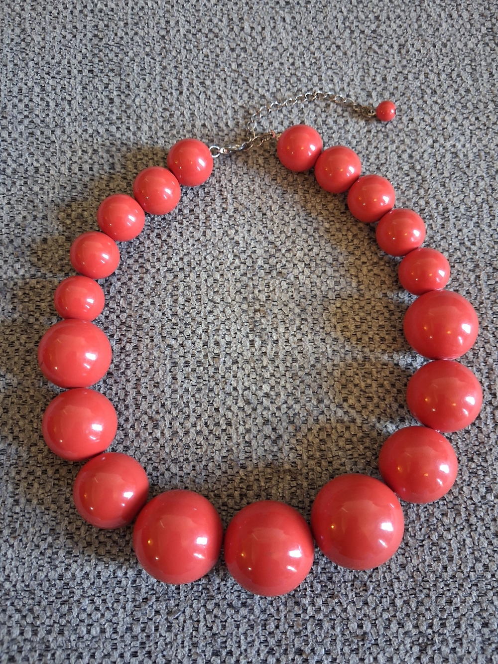 Bold Vintage Orange Bead Statement Necklace - Women Jewelry